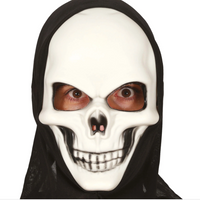MASCARA CALAVERA CON CAPUCHA PVC