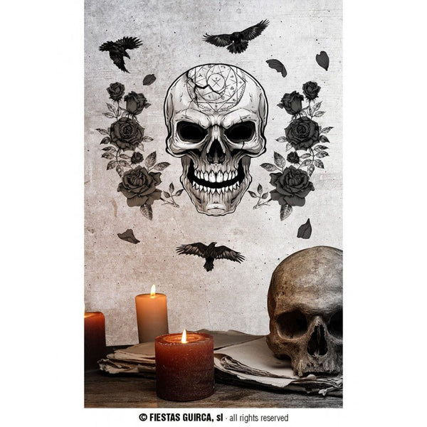 DECOR. ADHESIVO PARED 25X70 CMS. CALAVERA