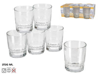 VASO AGUA X6 LISBON 256 ML - CRISTAL