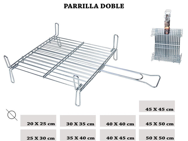 PARRILLA DOBLE 50X50