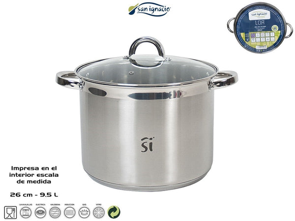 OLLA ALTA SAN IGNACIO 26CM 9.5L C/TAPA