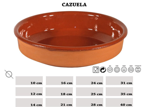 CAZUELA  21 CM 0021 BARRO