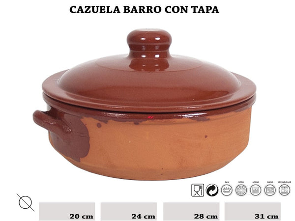 CAZUELA C/T 24 CM 1024 BARRO