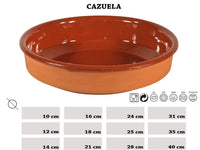 CAZUELA  28 CM 2800 BARRO