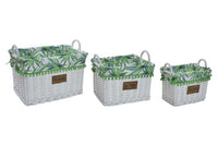 CESTA SET 3 POLIESTER ALGODON 46X33X37 TROPICAL