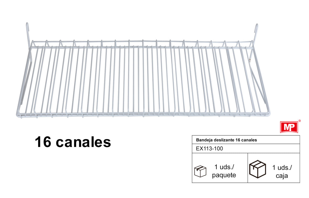 BANDEJA DESLIZANTE 16 CANALES  VACIO