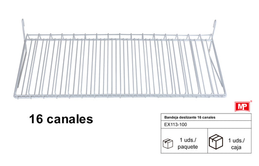 BANDEJA DESLIZANTE 16 CANALES  VACIO