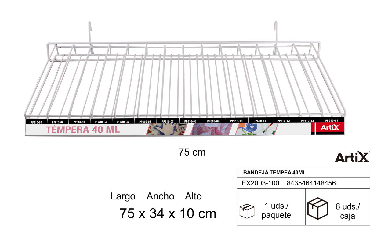 BANDEJA TEMPERA 40ML  VACIA