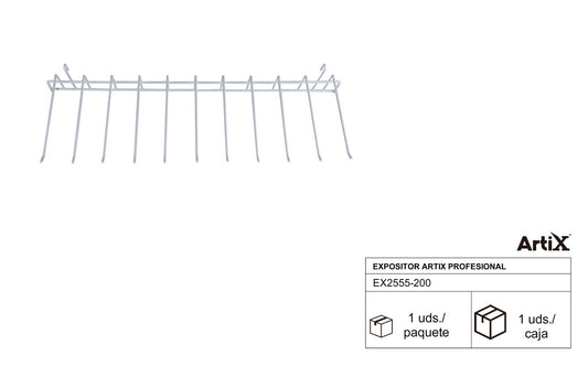 EXPOSITOR HILERA DE 11 GANCHOS VACIO