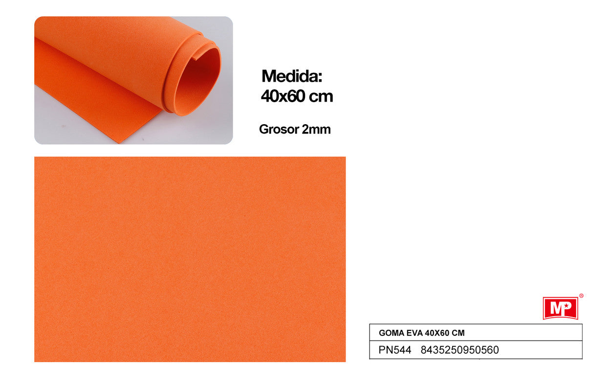 GOMA EVA 40X60 NARANJA MP