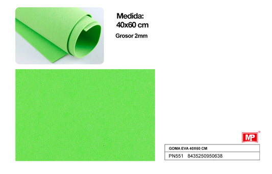 GOMA EVA 40X60 VERDE CLARO MP