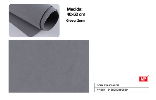 GOMA EVA 40X60 GRIS MP