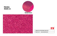 GOMA EVA C/PURPURINA 40X60CM FUCSIA MP