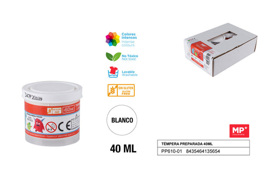 TEMPERA 40ML BLANCO ARTIX