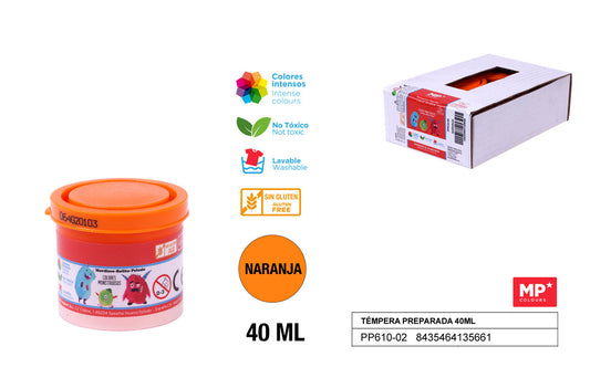 TEMPERA 40ML NARANJA ARTIX