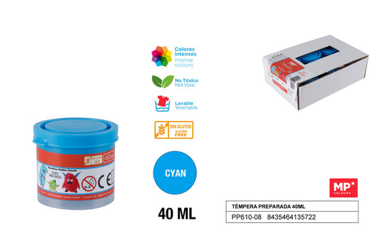 TEMPERA 40ML CYAN ARTIX