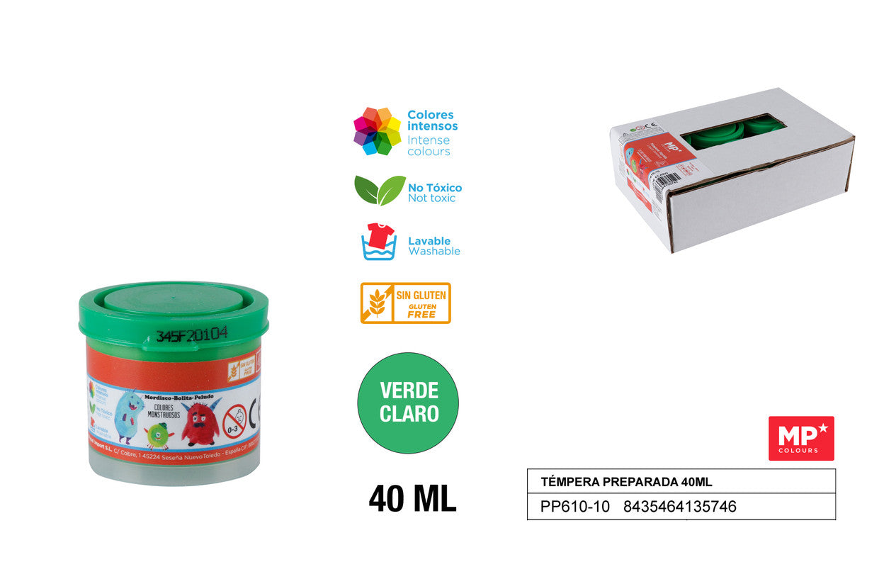 TEMPERA 40ML VERDE CLARO ARTIX