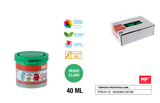 TEMPERA 40ML VERDE CLARO ARTIX