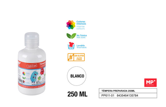 TEMPERA 250ML BLANCO ARTIX