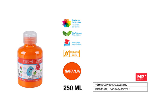 TEMPERA 250ML NARANJA ARTIX