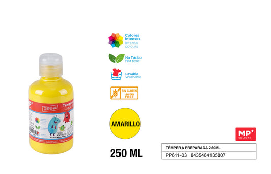 TEMPERA 250ML AMARILLO ARTIX