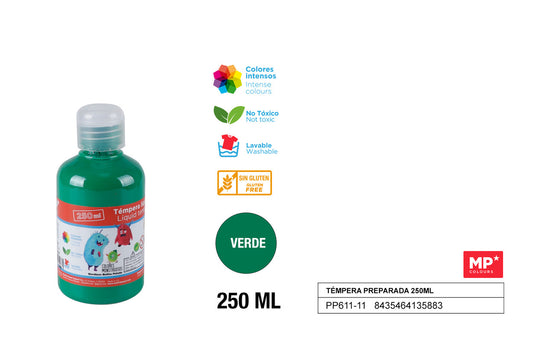 TEMPERA 250ML VERDE ARTIX