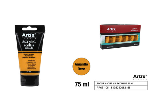 PINTURA ACRILICA AMARILLO OCRE 75ML ARTIX