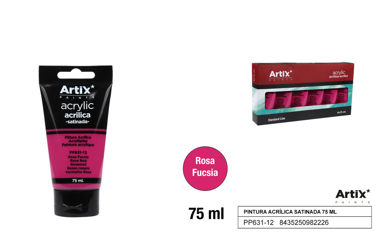 PINTURA ACRILICA ROSA FUCSIA 75ML ARTIX