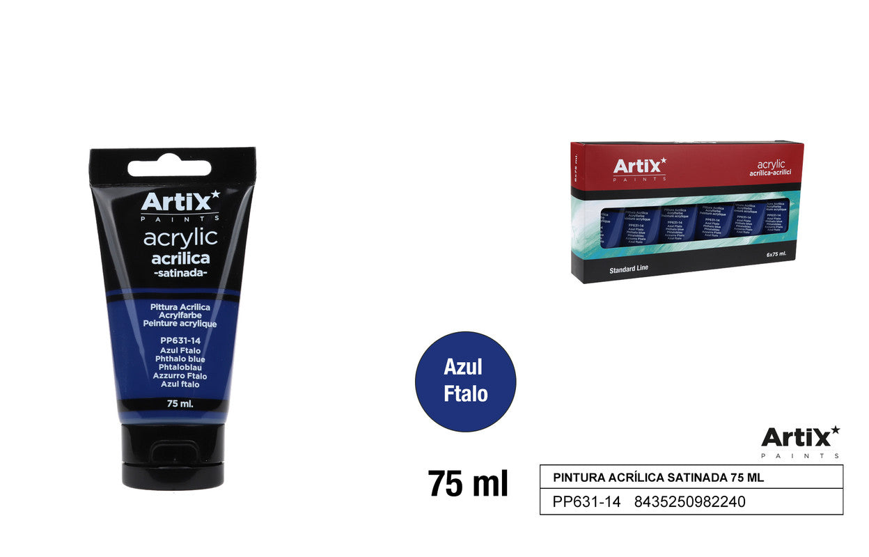 PINTURA ACRILICA AZUL FTALO 75ML ARTIX