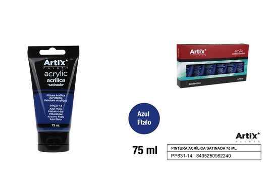 PINTURA ACRILICA AZUL FTALO 75ML ARTIX