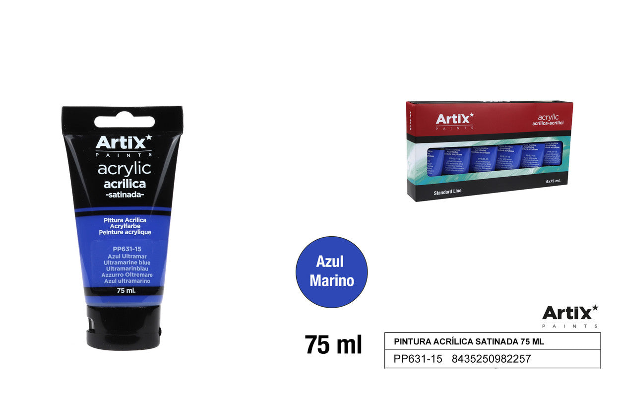 PINTURA ACRILICA AZUL MARINO 75ML ARTIX