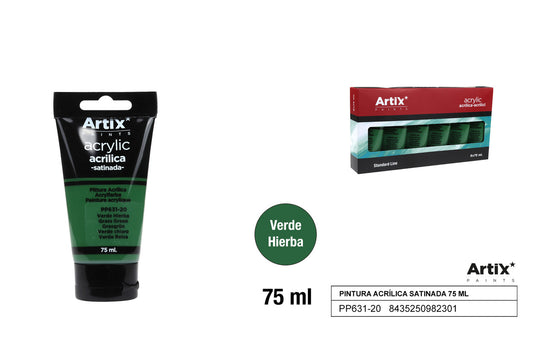 PINTURA ACRILICA VERDE HIERBA 75ML ARTIX