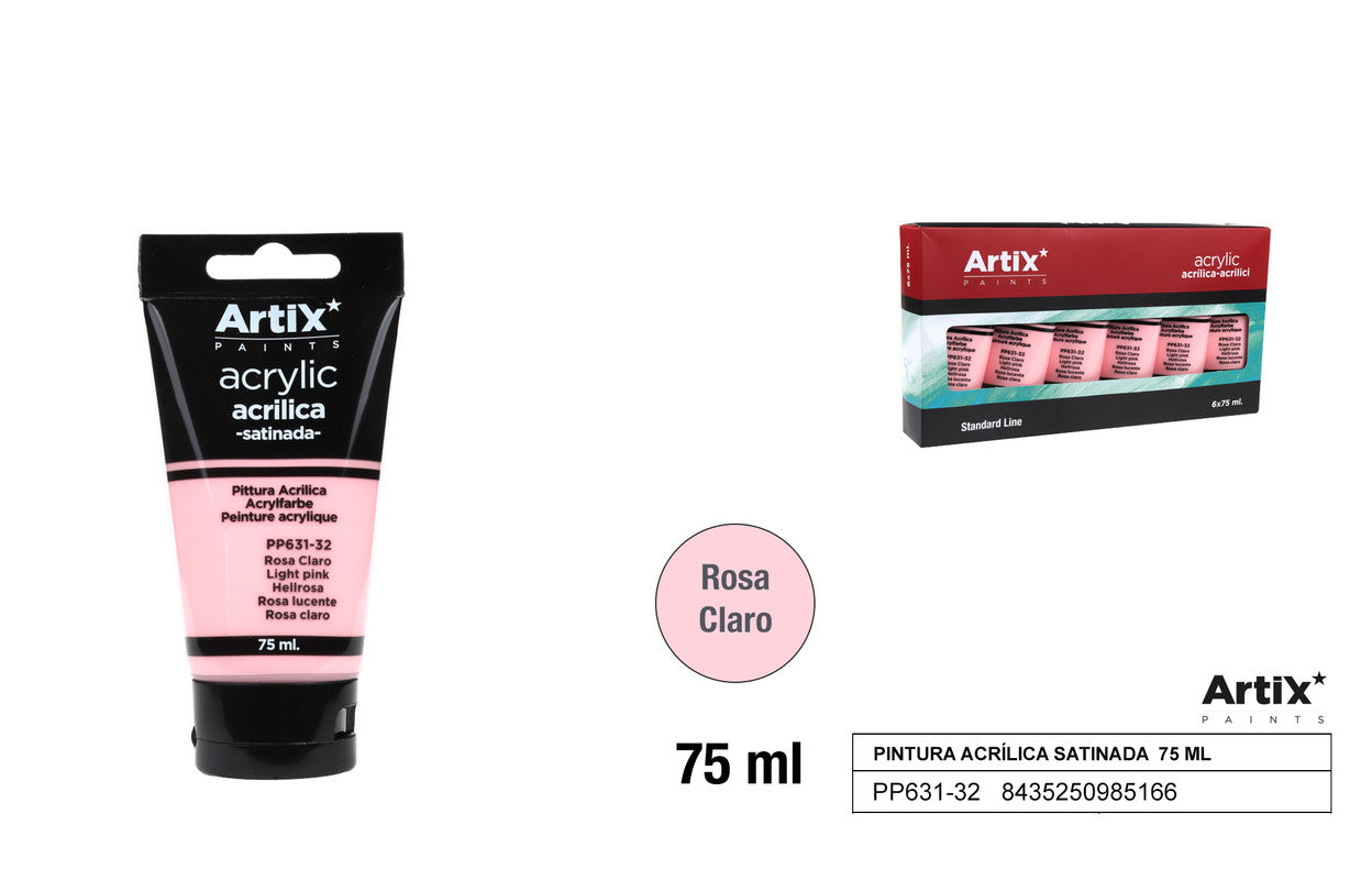 PINTURA ACRILICA ROSA CLARO 75ML ARTIX