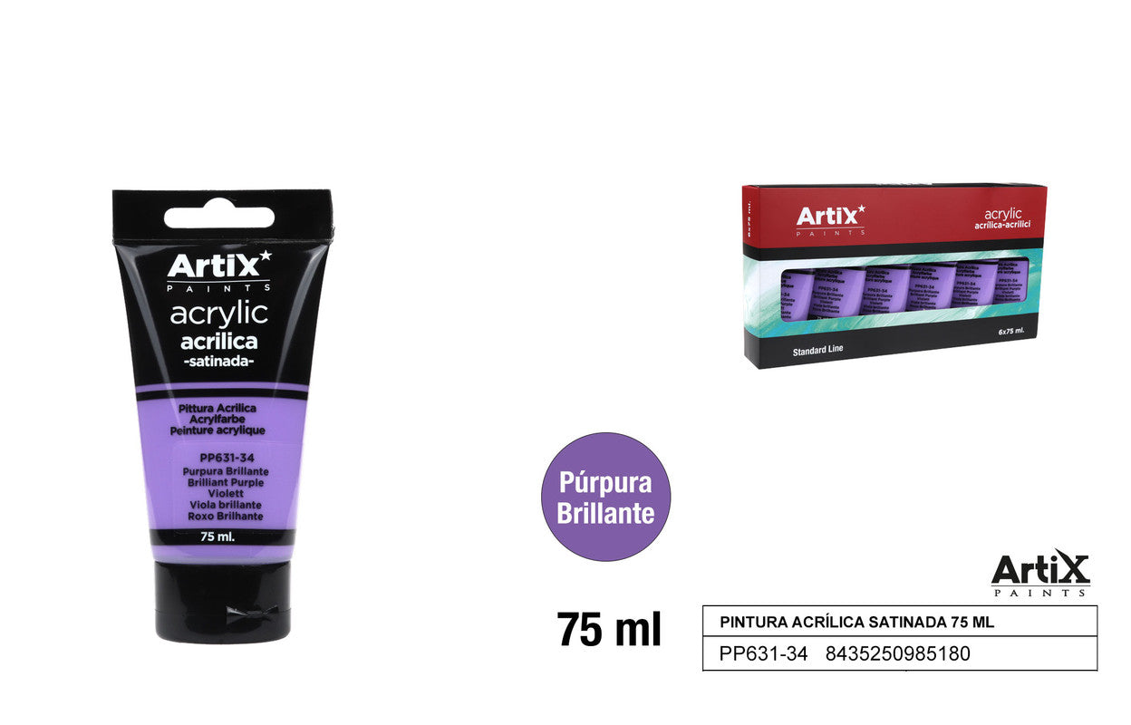 PINTURA ACRILICA PURPURA BRILLANTE 75ML ARTIX