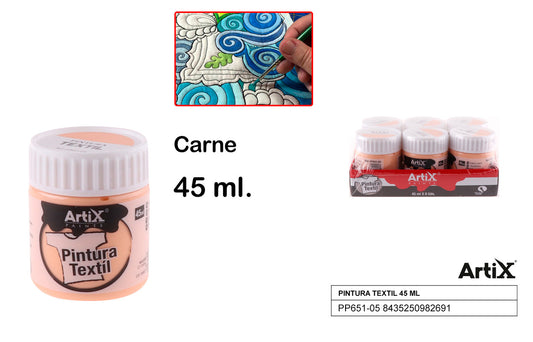 PINTURA TEXTIL CARNE 45 ML ARTIX