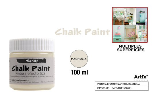 PINTURA EFECTO TIZA 100ML MAGNOLIA ARTIX