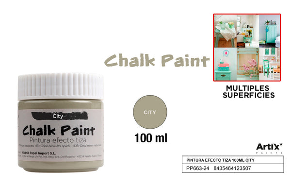 PINTURA EFECTO TIZA 100ML CITY ARTIX