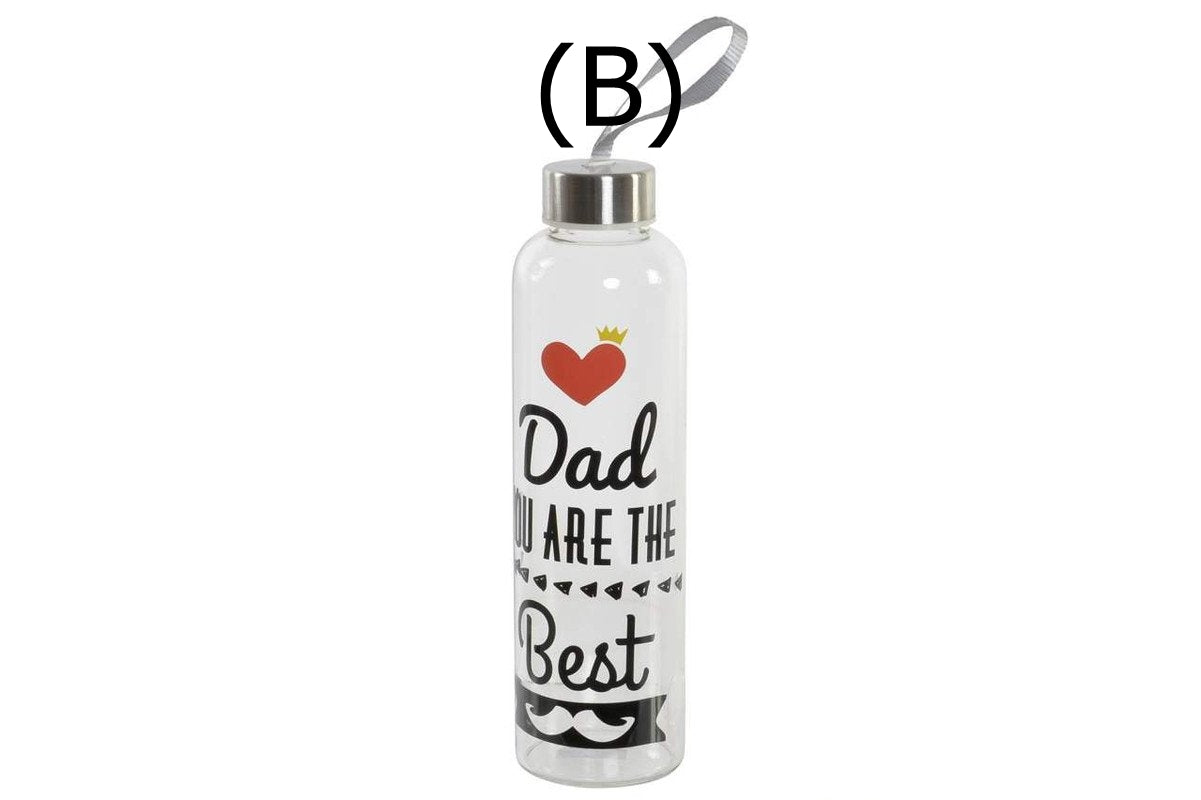 BOTELLA BOROSILICATO 6,5X6,5X23 550ML. PAPA(B)