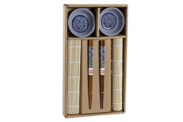 SUSHI SET 6 BAMBU MELAMINA 35X20X3,5 AZUL